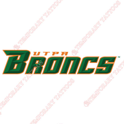 Texas Pan American Broncs Customize Temporary Tattoos Stickers NO.6526